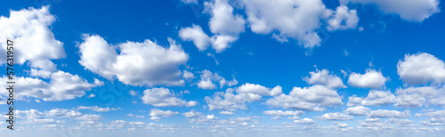 blue sky background with tiny clouds. panorama