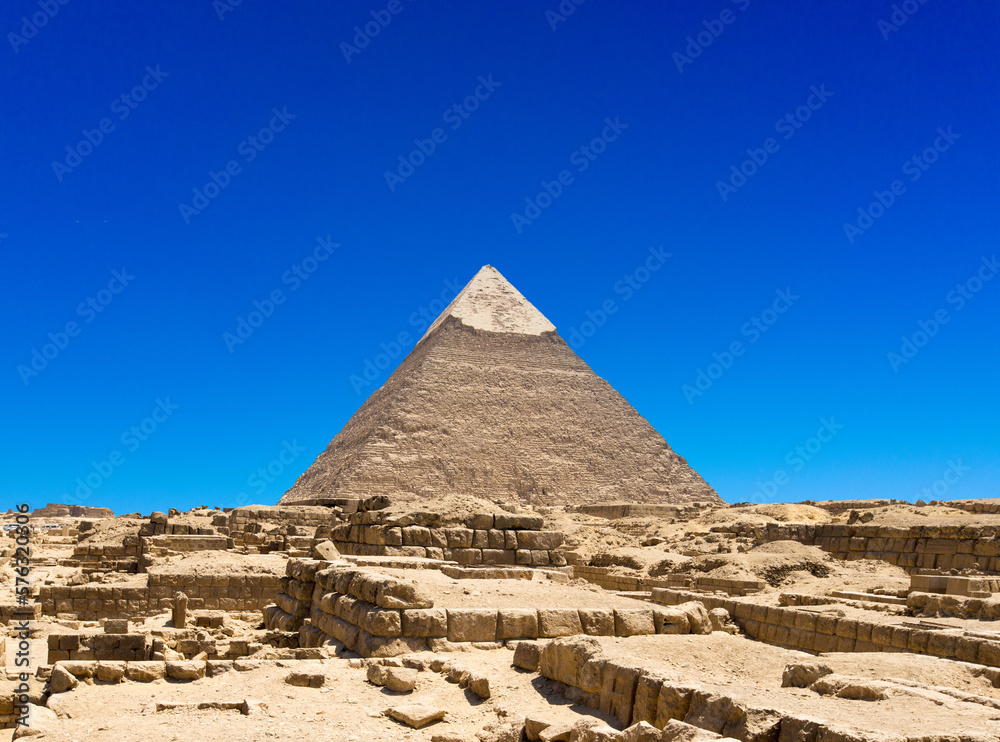 pyramids with a beautiful sky of Giza in Cairo, Egypt. pyramids with a beautiful sky of Giza in Cairo, Egypt.