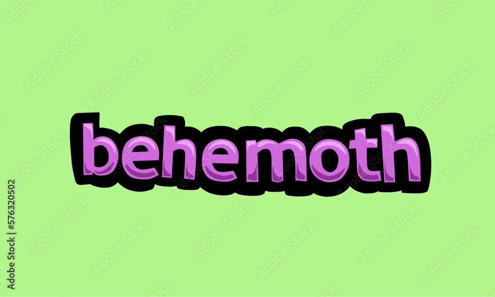 behemoth writing vector design on a green background