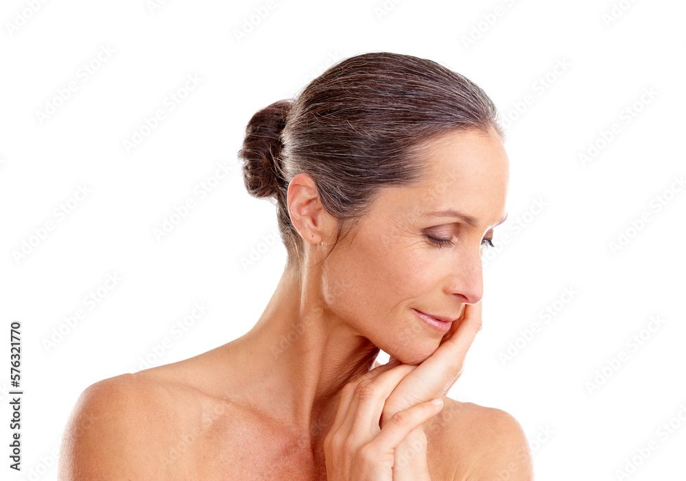 Aging beautifully and with grace. Studio shot of a beautiful mature woman posing against a white background. Aging beautifully and with grace. Studio shot of a beautiful mature woman posing against a white background.