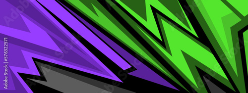 Abstract texture racing background. Geometric green and purple pattern vector illustration