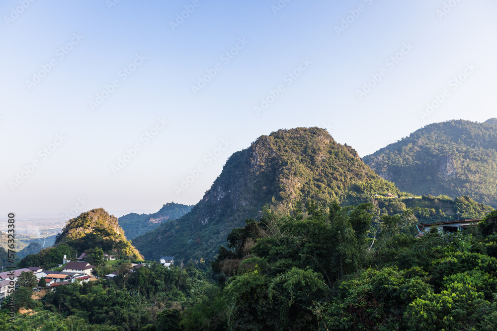 Naklejka premium view from the top of the mountain, Thailand