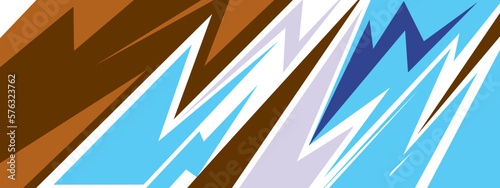 Abstract brown blue background for sports racing premium vector design.