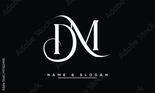 DM,  MD,  D, M  Abstract  Letters  Logo  Monogram