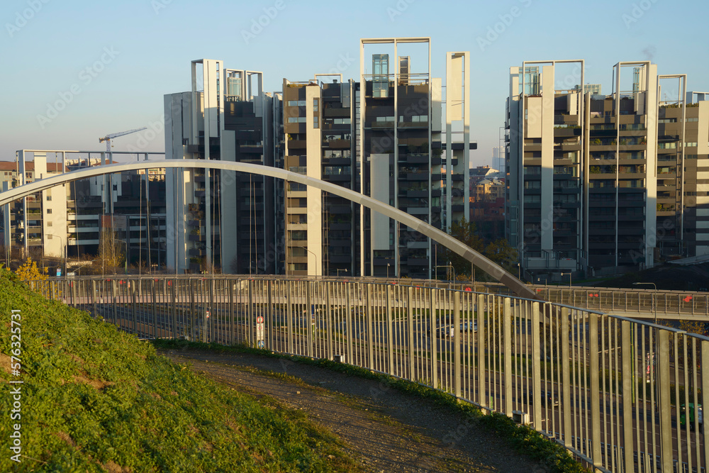 Modern buildings at Portello Park in Milan, Italy Modern buildings at Portello Park in Milan, Italy