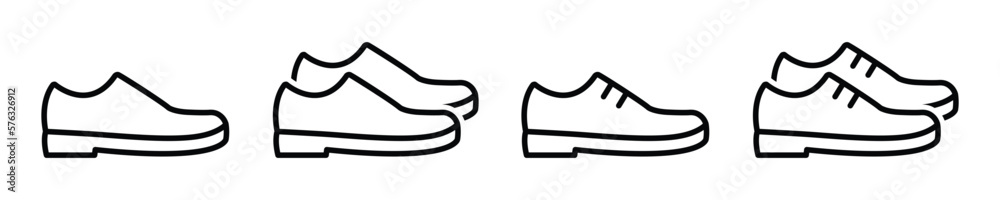 Shoes set icon. Leather shoe icon, vector illustration Shoes set icon. Leather shoe icon, vector illustration