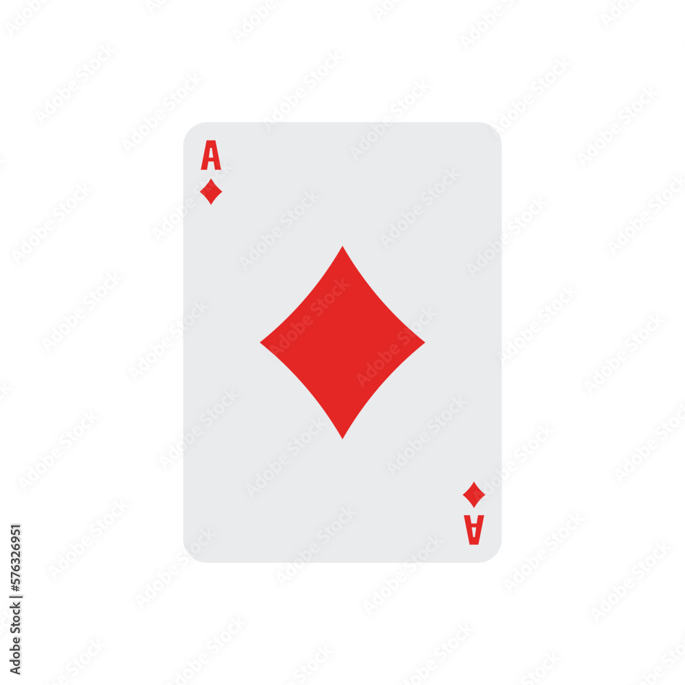 Ace playing card for poker hand game. Ace playing card for poker hand game.