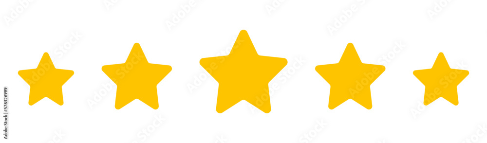 Five stars customer product rating. - obrazy, fototapety, plakaty 