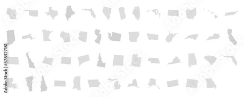 Map of the United States of America.