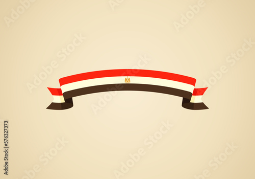 Ribbon with flag of Egypt