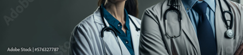 Close up of doctor and nurse wearing uniform, Group of Medical staff. . Healthcare and medicine concept. photo