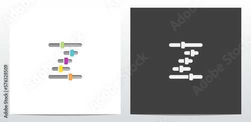 Toggle Switch Letter Logo Design Z