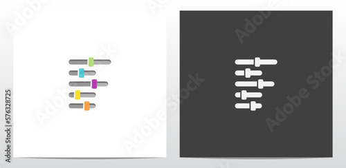 Toggle Switch Letter Logo Design F