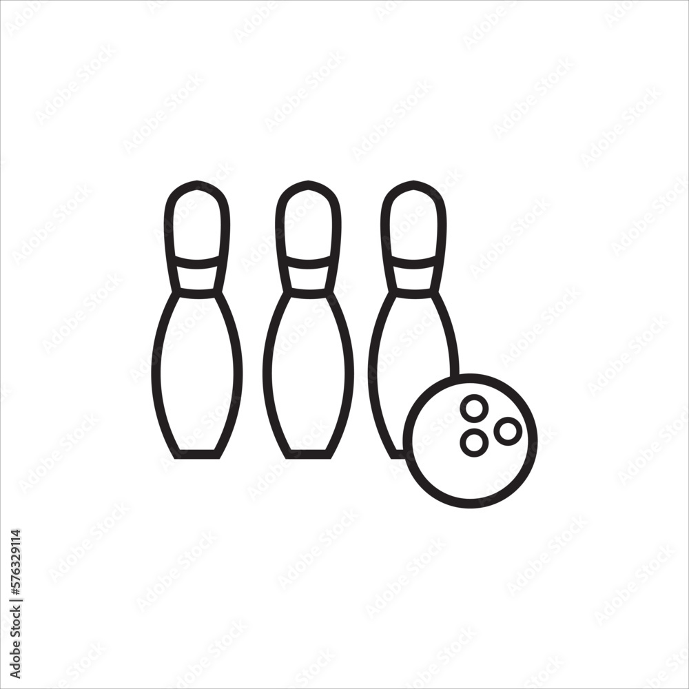 bowling icon vector illustration symbol bowling icon vector illustration symbol