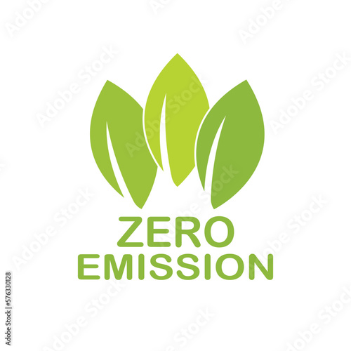 Zero emission logo template illustration. suitable for industry, eco, medical, pollution, automobile