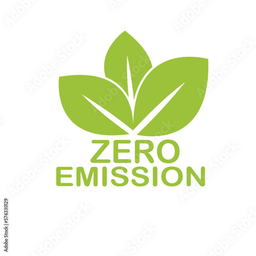 Zero emission logo template illustration. suitable for industry, eco, medical, pollution, automobile