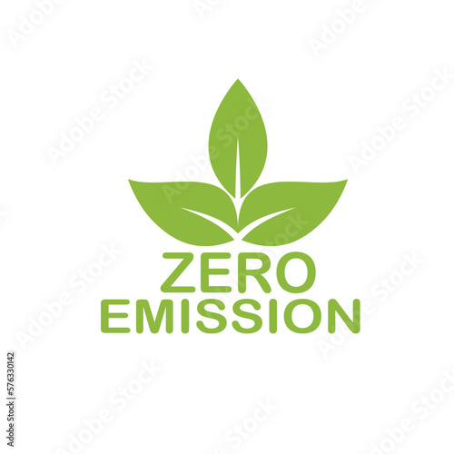 Zero emission logo template illustration. suitable for industry, eco, medical, pollution, automobile