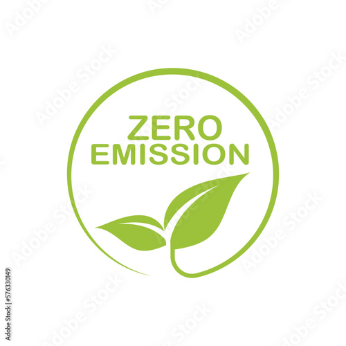 Zero emission logo template illustration. suitable for industry, eco, medical, pollution, automobile
