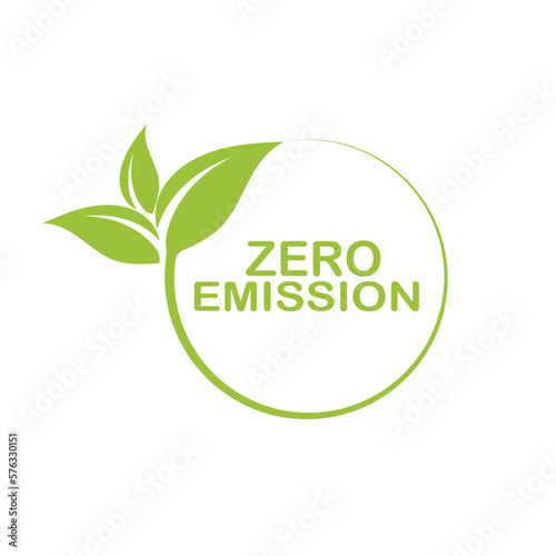 Zero emission logo template illustration. suitable for industry, eco, medical, pollution, automobile