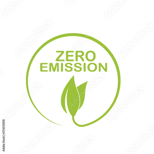 Zero emission logo template illustration. suitable for industry, eco, medical, pollution, automobile