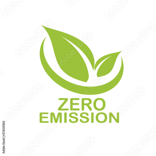 Zero emission logo template illustration. suitable for industry, eco, medical, pollution, automobile