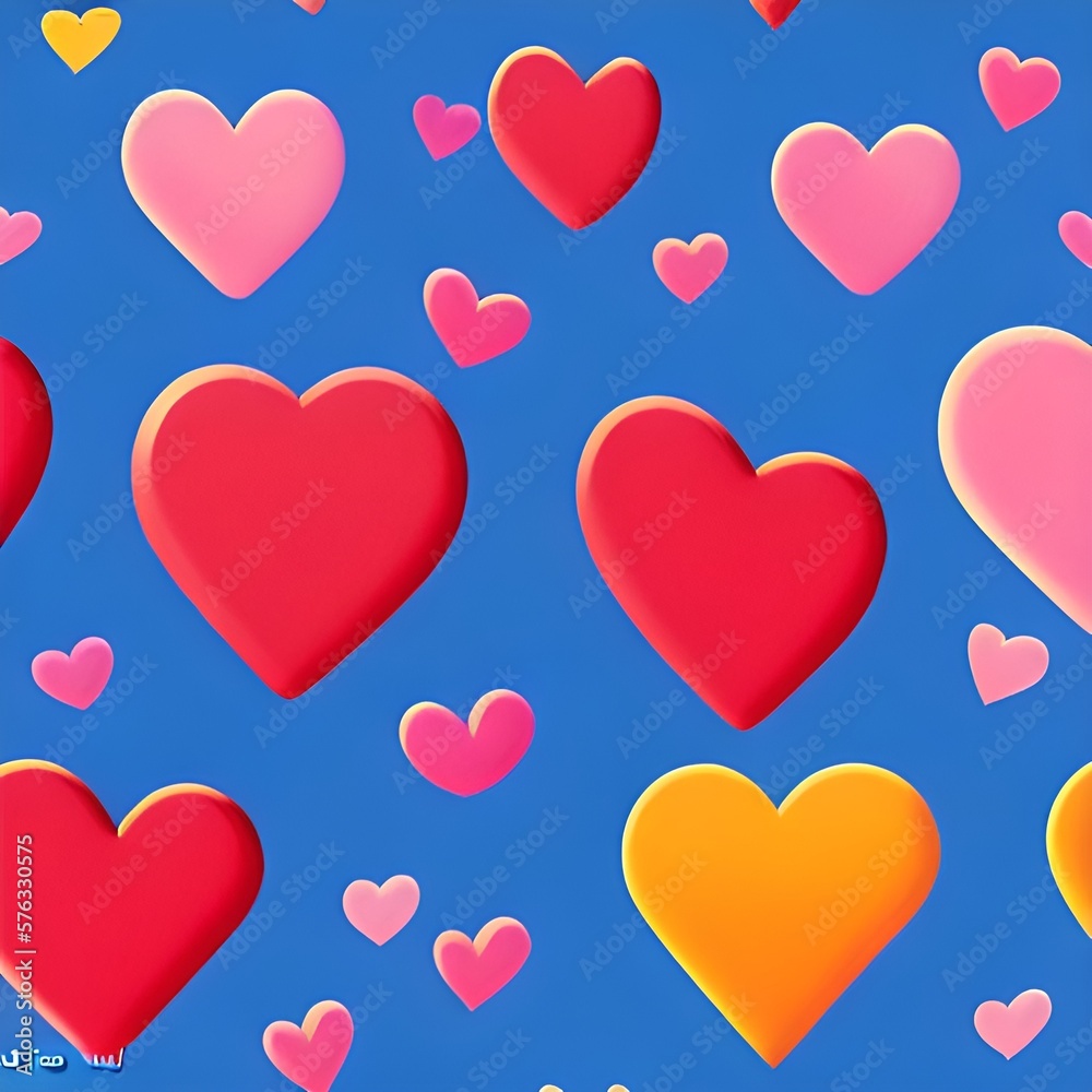 seamless pattern with hearts