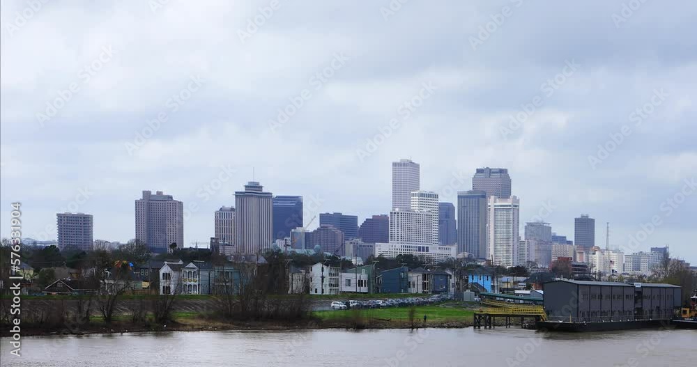 Skyline scene of New Orleans, Louisiana, United States 4k Skyline scene of New Orleans, Louisiana, United States 4k