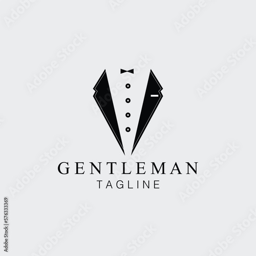 tuxedo logo vector illustration design