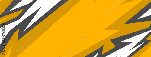 Abstract white and yellow background for sports racing premium vector design.
