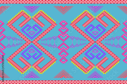 seamless geometric pattern traditional with pastel colors elements . designed for background, wallpaper, clothing, wrapping, fabric, Batik, decorating, embroidery style