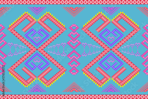 seamless geometric pattern traditional with pastel elements. designed for background, wallpaper, clothing, wrapping, fabric, Batik, decorating, embroidery style, vector illustration
