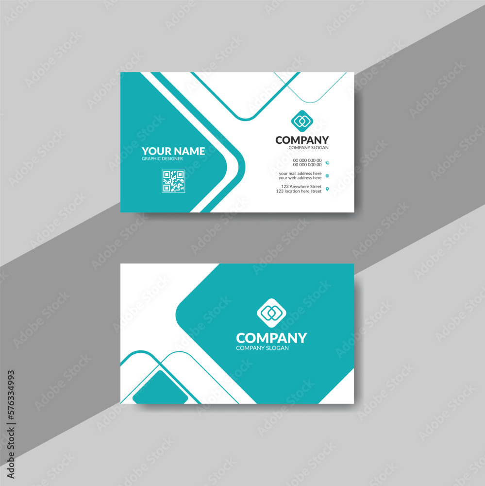 Corporate and creative modern clean business card layout design