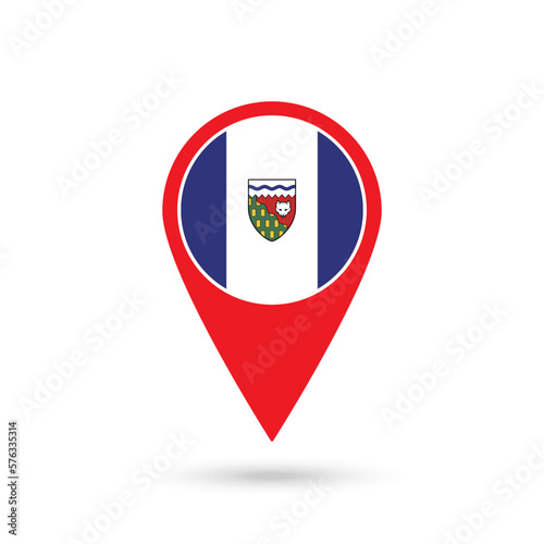 Map pointer with province Northwest Territories. Vector illustration. Free Download Map pointer with province Northwest Territories. Vector illustration. - GFXLoad