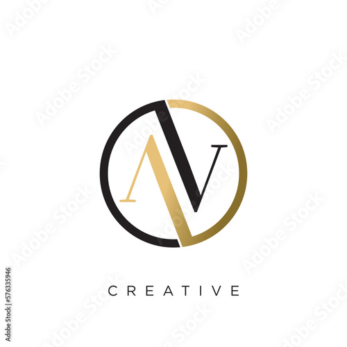 av logo design vector icon luxury premium	