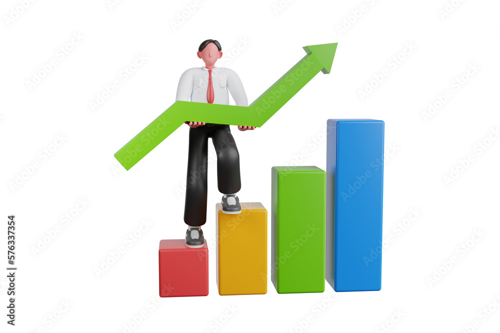 Business Growth 3d illustration Business Growth 3d illustration