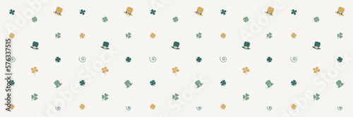 St. Patrick's Day pattern. Modern minimal design.