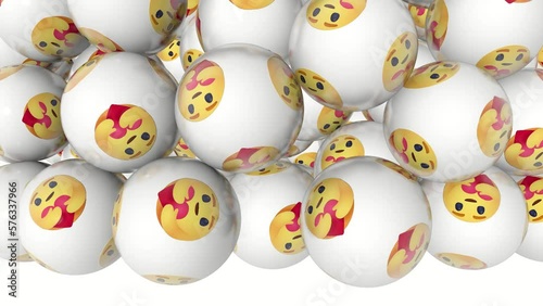 3D Rendering of a social media like balls