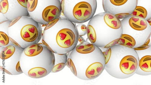 3D Rendering of a social media like balls