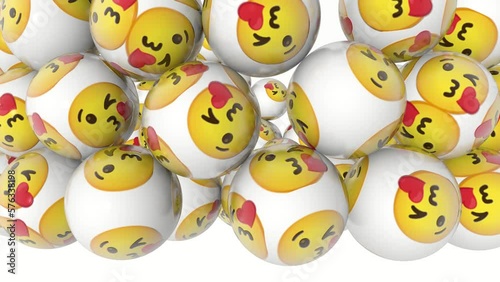 3D Rendering of a social media like balls