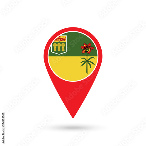 Map pointer with province Saskatchewan. Vector illustration. Free Download Map pointer with province Saskatchewan. Vector illustration. - GFXLoad