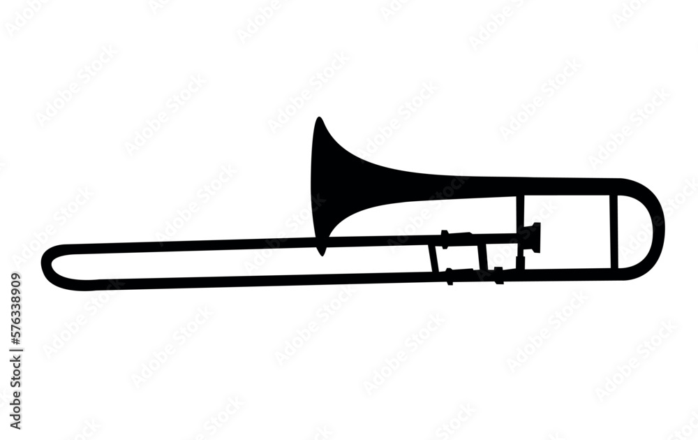 Fototapeta premium sagoma, strumento musicale, trombone, tenore