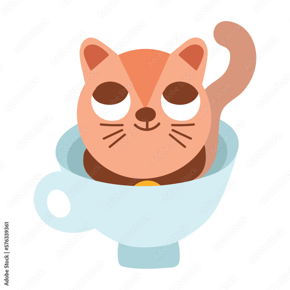 Fototapeta premium cat on cup
