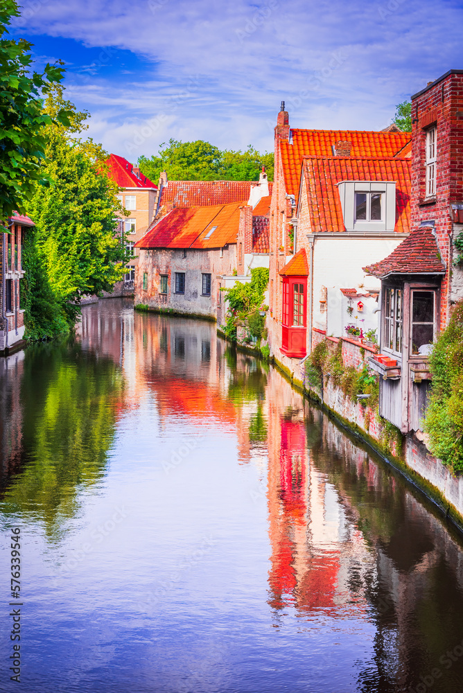 Fototapeta premium Bruges, Belgium. Venice of the North, picturesque Flanders city.