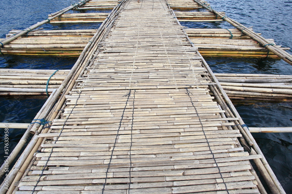 Bamboo Bridge in Sangklaburi,Kanchanburi province Thailand
