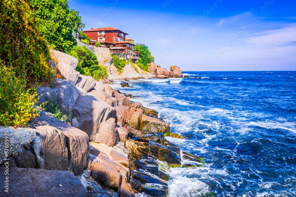 Sozopol, Bulgaria - Ancient city on the cliffs, Black Sea coastline.
