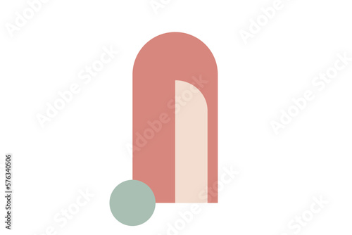 arch half minimal curved line illustration