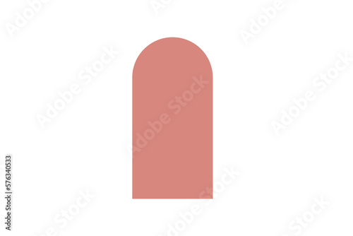 arch half minimal curved door boho illustration