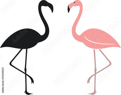 Flamingo logo. Isolated flamingo on white background