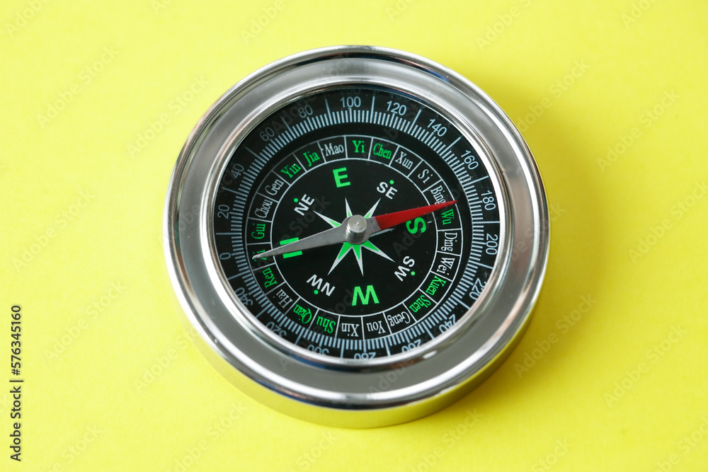 Compass On Yellow