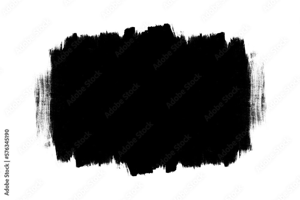 Black color brush strokes background. Texture paper. Ink painted illustration. Art graphic shape design.